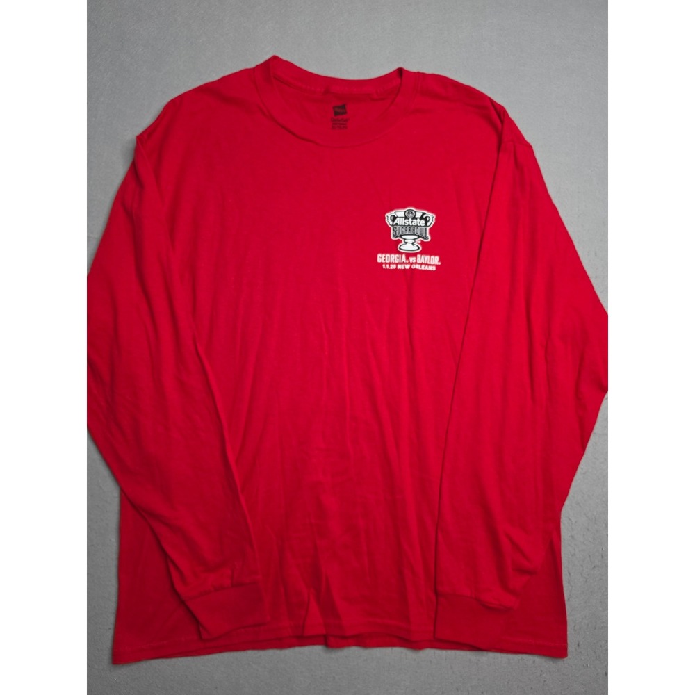 Hanes Georgia Bulldogs vs‎ Baylor Bears Allstate Sugar Bowl Shirt Men's XL Red